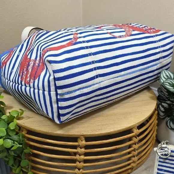 Coach Poppy Nautical Stripe Tote and Matching Wallet - Picture 9 of 16